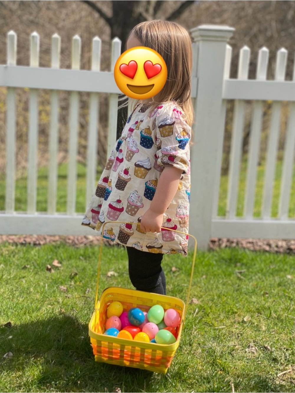 Pink Chicken Cream Kids Top with Colorful Cupcake Print